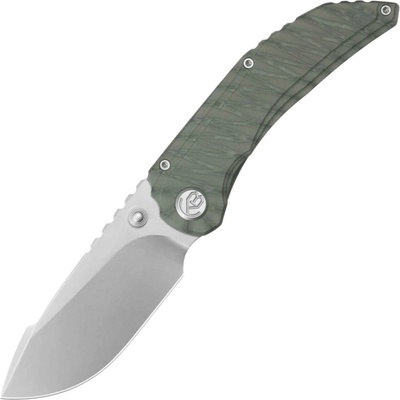 KB Knives Snorri Silver Bead Blast M390 Blade Flame Ano Titanium KB388B