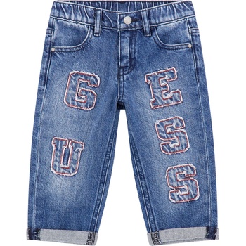Guess Детски дънки Guess - С червени букви, сини, 6-9 м (20254-N5BA04-D45E0-SDDE-6-9M)