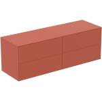 Ideal Standard Atelier Conca червено-оранжев матов стенен шкаф с 4 чекмеджета с плот 160 см (T4325Y3)