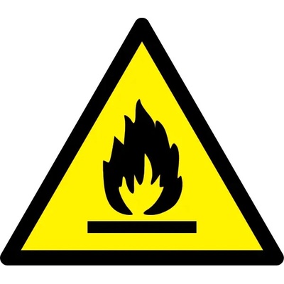 Varovné značení, varování před nebezpečím požáru – protiskluzové PVC, 600×520 mm