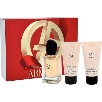Giorgio Armani Si Gift Set - EDP 50 ml + Body Lotion 50 ml + Shower Gel 50 ml за жени