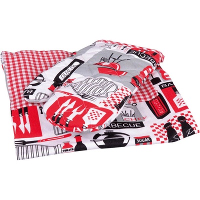 Vesna | Set chňapka+zástěra BARBECUE 18x30 cm + 70x90 cm
