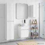 vidaXL Комплект мебели за баня 3 бр. Бял гланц 33 x 34, 5 x 160 см (3406087)