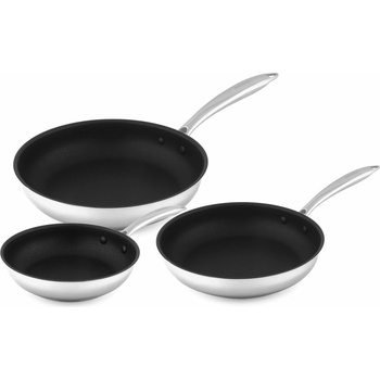 Siguro Sada pánví Pure Delight, průměr 28 + 24 + 20 cm, nerezová ocel, nepřilnavá povrchová úprava I (SGR-CS-S872SU)
