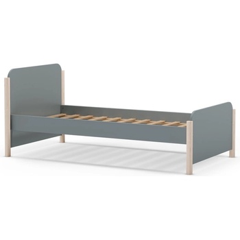 Marckeric Детско легло сиво-зелено 90x190 cm от масивен бор с включена подматрачна рамка Enola - Marckeric (17985)