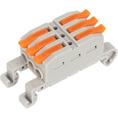 ELMARK КЛЕМА ЗА din ШИНА 3 ВХОДa/3 ИЗХОДa 4mm2 (31040)