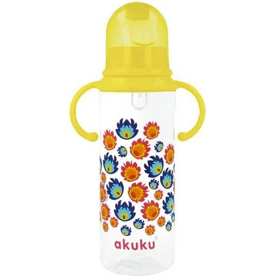 Akuku Fľaša s obrázkom 250 ml žltá