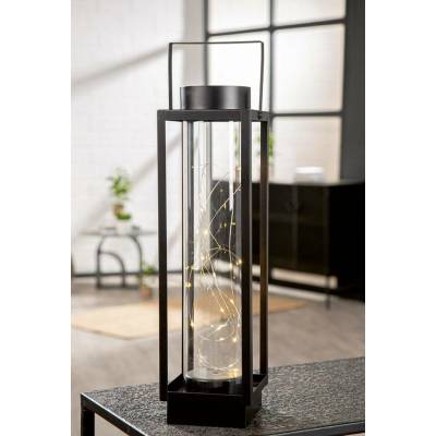 Gilde LED Kovová obdélníková lucerna Luna, 40 cm