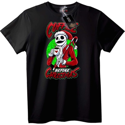 NOONEBRAND Тениска Jack Skellington Кафе преди Коледа - 2XL, Black