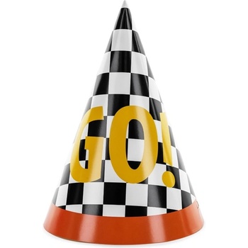 Party Deco Парти Шапки "go! ", 16 см, Разноцветни