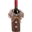 Vianočné oblečenie na fľašu Sveter hnedý