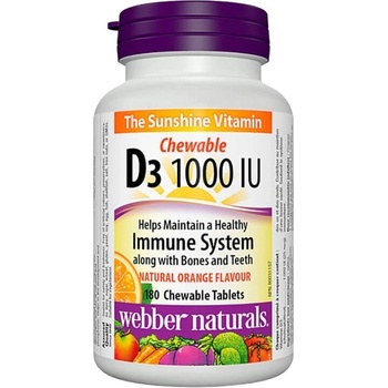 Image 1 of Webber Naturals Vitamin D3 1000 IU | Chewable [180 дъвчащи дражета]