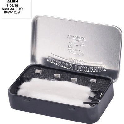 Coilology Předmotané spirálky Handcrafted Sandvik Interlock Alien Ni80 4ks 0,2ohm