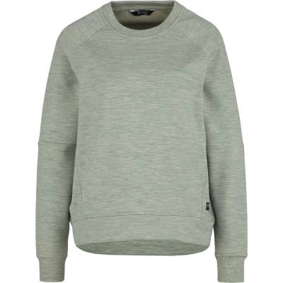 Stoic Дамски вълнен пуловер Stoic Women's MerinoFleece335 MMXX. Lulea Crew Merino jumper - Sage Grey Melange - размер XL (105-5557-0215)
