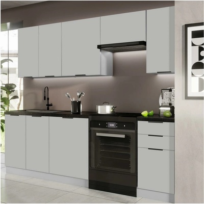 BWS Kuchynská linka PEARL 240 cm sivá Soul 240