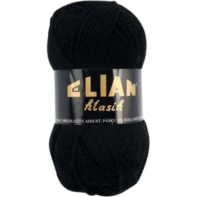 Pletací příze Elian Klasik 217 - černá antipilling
