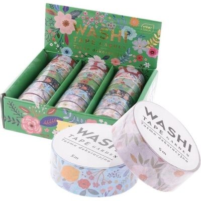 Paper Design Samolepící páska Washi Garden 15 mm x 5 m
