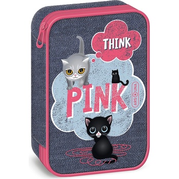 Ars Una Несесер Ars Una Think Pink - 1 цип на 2 нива, тъмносив (51342852)