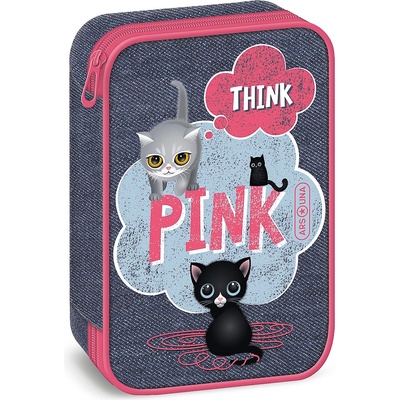 Ars Una Несесер Ars Una Think Pink - 1 цип на 2 нива, тъмносив (51342852)