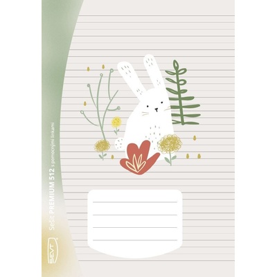 SEVT Sešit Premium 512 A5 linkovaný 16 mm s dvěma pomocnými linkami – Hledejceny.cz