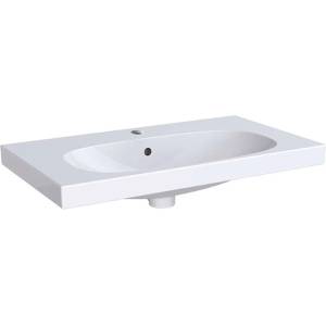 Geberit Acanto - Умивалник 75x42 см, отвор за смесител, с преливник, с KeraTect, бял 500.632. 01.8 (500.632.01.8)