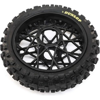 Losi Задна гума с джанта Dunlop MX53, черен диск: PM-MX