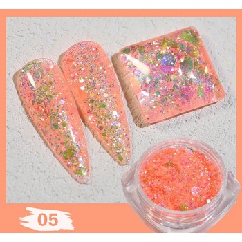 Глитер пайети за декорация на нокти de2181, праскова (de2181)