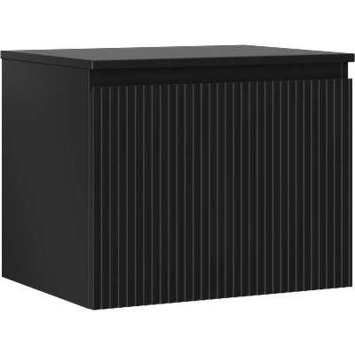 Rivel шкаф за баня под мивка 60 см с плот, 1 чекмедже, рифлен, черен мат - 91A20-06047-1-BFC71 (91A20-06047-1-BFC71)