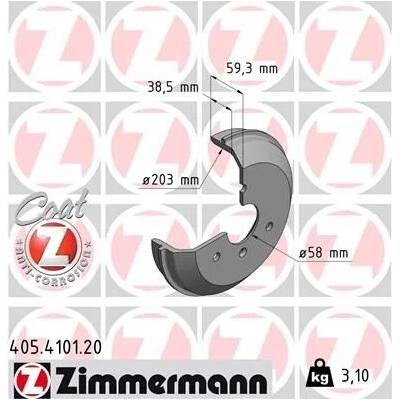 Brzdový buben ZIMMERMANN 405.4101.20 (405410120)
