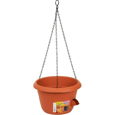 PLASTIA Žardinka SIESTA 30 cm samozavlažovací TERAKOTA kovový závěs