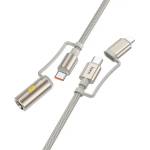 hoco. iPhone 14 Plus / 14 Pro Max HOCO U138 кабел за зареждане 2 в 1 USB/Type-C - Lightning/запалка, 120 см, СВЕТЛОСИВО (U138 LIGHTNING BLACK)