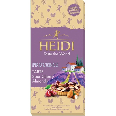 Heidi Summer Provance bílá se sušenkou mandlemi a višní 80 g