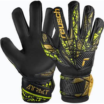 Reusch Детски вратарски ръкавици Reusch Attrakt Infinity Finger Support black/gold/yellow/black