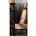 Victoria Beauty Оцветяващ шампоан с кератин - Ебено черно (v10), 4-8 измивания