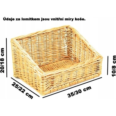 Košík na pečivo proutěný béžový