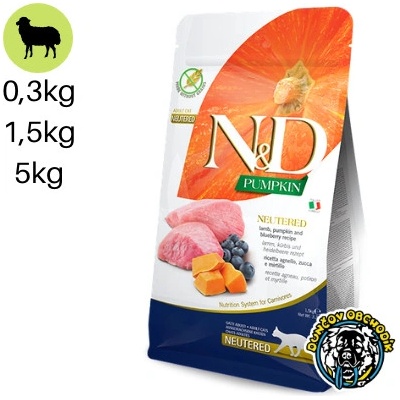 Farmina N&D Cat Pumpkin GF Adult Neutered Lamb & Blueberry 1,5 kg