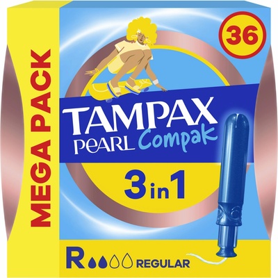 Tampax Pearl Compak Regular tampóny s aplikátorom 36 ks