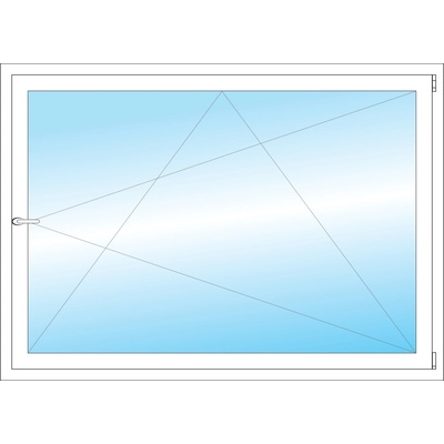 OKNA HNED Plastové okno 155x111 cm (1550x1110 mm) bílé otevíravé a sklopné pravé