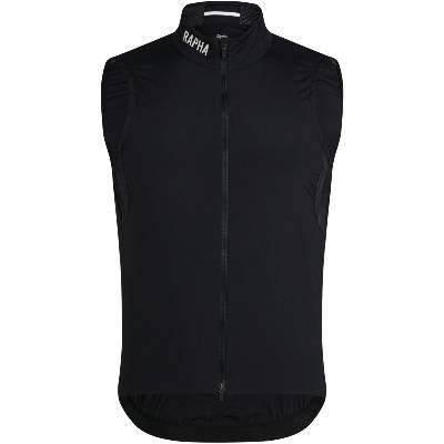 Pánska zateplená cyklistická vesta Rapha Men's Pro Team Insulated Gilet - Black/White L