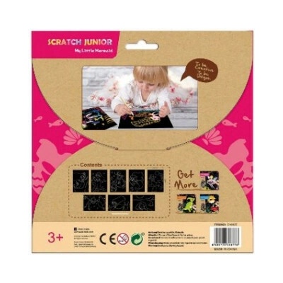 Škrabací obrázky 8ks Mořské víly