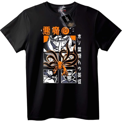 NOONEBRAND Тениска Naruto Демон - S, Black