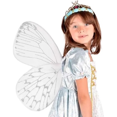 Robetoy Детски Сребристи крила с блестящи линии за магични превъплъщения, 59 см