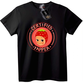 NOONEBRAND Тениска Сертифициран Бъбривко - 6XL, Black