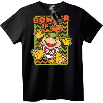 NOONEBRAND Тениска с Bowser Jr. Pixel Art - L, Black