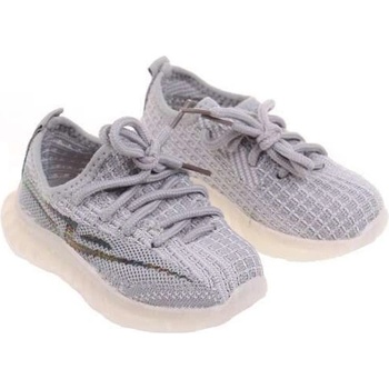 Detské topánky svietiace tenisky plátené šedé