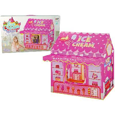 LEAN Toys Zmrzlinový stan Princess Ice Cream Zmrzlinářství pro děti Pink Lights Stars