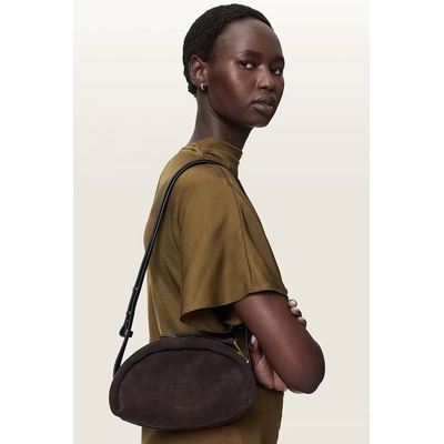 AllSaints чанта crossbody дамска от велур ROSALIE (W711XD)