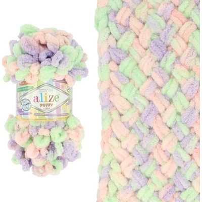 Alize Puffy Color 5938 fialovo zelená