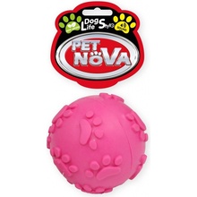 Pet Nova Dog Life Style růžový míček s rolničkou 6 cm