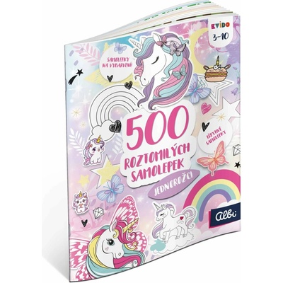 Kvído 500 roztomilých samolepiek jednorožce